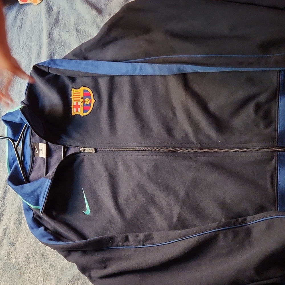NIKE FCB Jacket mens FC BARCELONA full zip soccer jacket